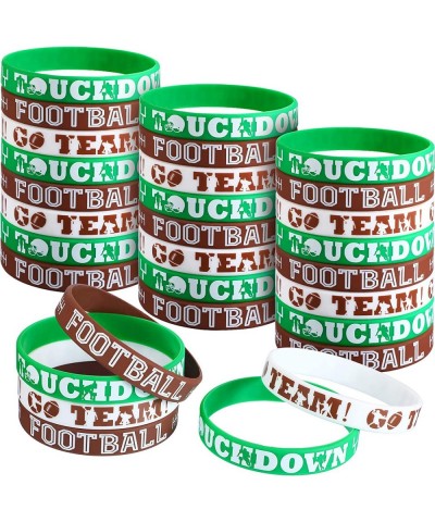 30 Pieces Football Party Silicone Bracelets Football Birthday Theme Rubber Wristbands Accessories Gift Football Bracelet for ...