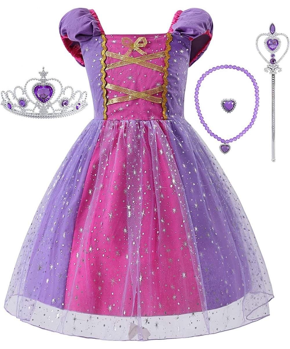 Tangle Costume for girls Princess Rapunzel Cosplay Princess Dress up Clothes for Little Girls $48.86 Kids' Costumes