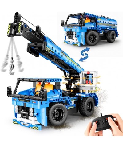 Remote Control Building Kit - 401 pcs 2-in-1 RC Crane or Truck Engineering Vehicle Building Toy for Boys 6-12 Year | Construc...