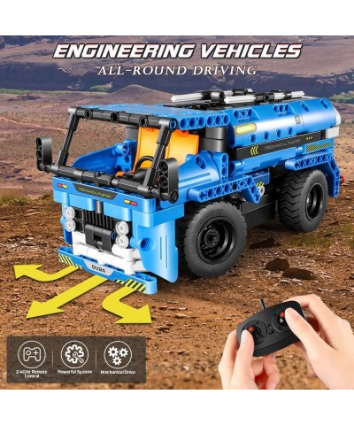 Remote Control Building Kit - 401 pcs 2-in-1 RC Crane or Truck Engineering Vehicle Building Toy for Boys 6-12 Year | Construc...