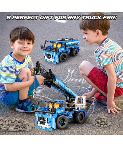 Remote Control Building Kit - 401 pcs 2-in-1 RC Crane or Truck Engineering Vehicle Building Toy for Boys 6-12 Year | Construc...