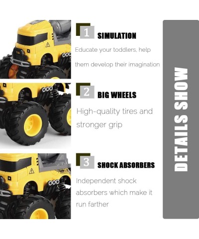 Construction Trucks Car for Boys 4 Pack Friction Powered Cars 4 Wheels Drive Durable Push and Go Construction Truck Toys for ...