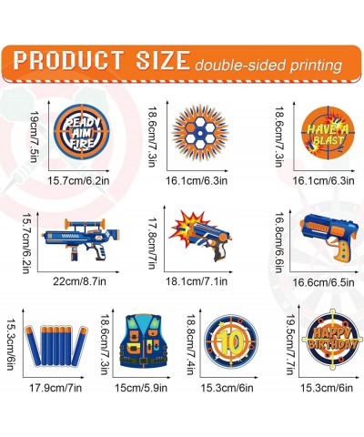 10 Pieces Dart War Party Decorations Nerf Dart War Gun Party Honeycomb Centerpieces Birthday Party Table Toppers Double RZ003...