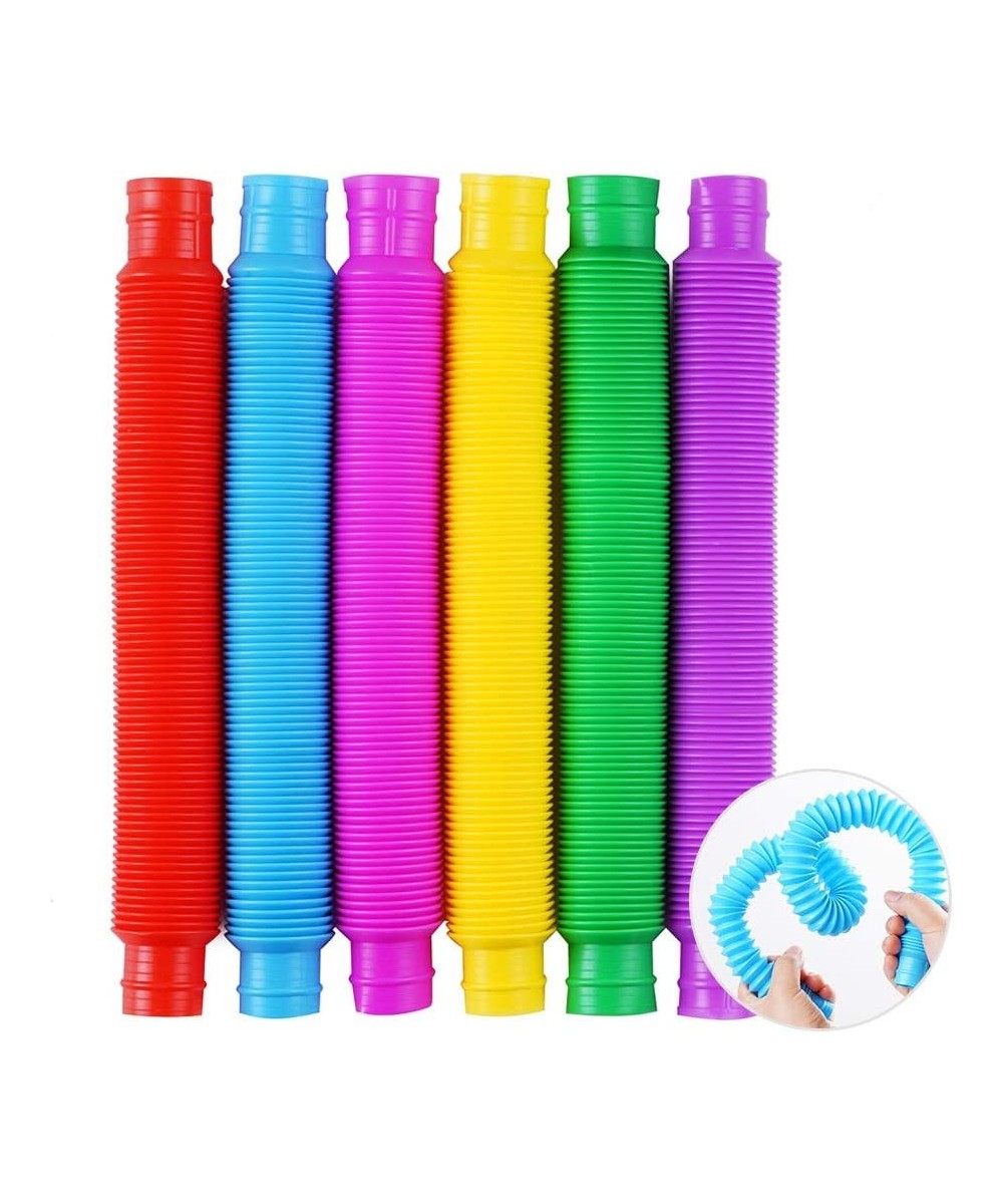 6 Pack Pop Tube Sensory Toys Stretch Tube for Kids Decompression Pre-Kindergarten Finger Toys.(6 Colors) $14.46 Fidget Toys