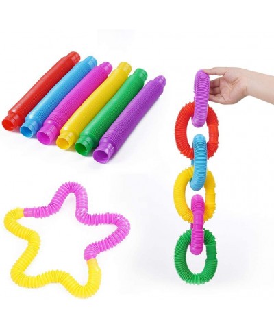 6 Pack Pop Tube Sensory Toys Stretch Tube for Kids Decompression Pre-Kindergarten Finger Toys.(6 Colors) $14.46 Fidget Toys