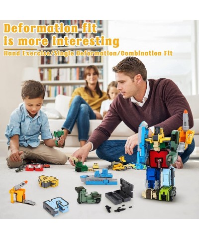 Number Robots Transformers 15 in 1 Number Robot Block Math Toy for Kids Action Figure Learning Toys Classroom Education Numbe...