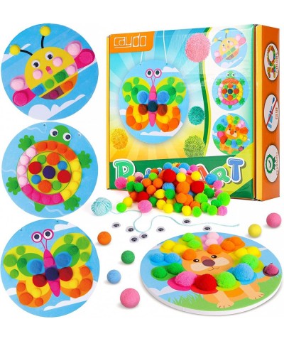 4 Pack Pom Pom Boards for Kids 3+ Animal Theme Sensory Foam Arts and Crafts Kit for Toddlers and Preschoolers $24.71 Kids' Dr...