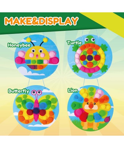 4 Pack Pom Pom Boards for Kids 3+ Animal Theme Sensory Foam Arts and Crafts Kit for Toddlers and Preschoolers $24.71 Kids' Dr...