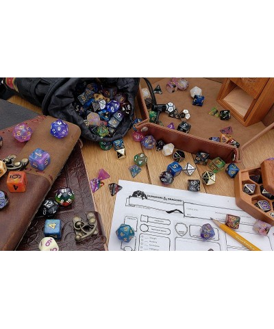 Transparent 7 Piece Polyhedral DND Dice Set by DCollective Dice for Table Top Dungeons and Dragons RPGs and Gaming $17.27 Gam...