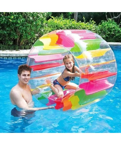 Inflatable Roller Float 40" Colorful Water Wheel Swimming Pool Rainbow Roller Toy for Kids and Adults Outdoors Recommended Ag...