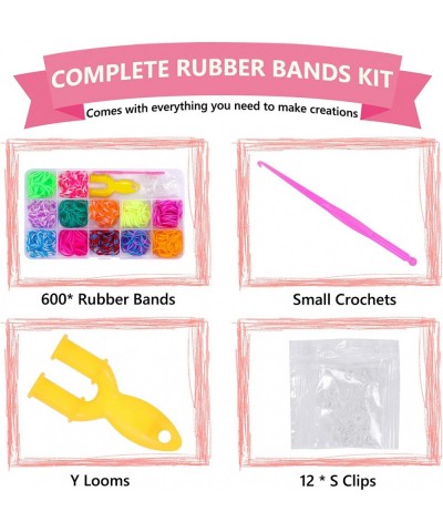 Rubber Band Bracelet Kit Loom Bands Loom Bracelet Making Kit Rubber Bands for Bracelets Loom Bands Refill Kit with More Acces...