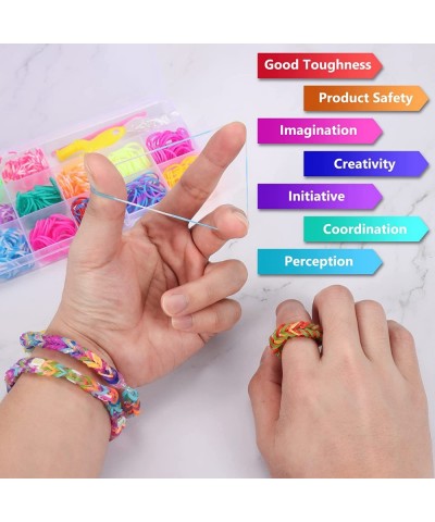 Rubber Band Bracelet Kit Loom Bands Loom Bracelet Making Kit Rubber Bands for Bracelets Loom Bands Refill Kit with More Acces...