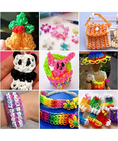 Rubber Band Bracelet Kit Loom Bands Loom Bracelet Making Kit Rubber Bands for Bracelets Loom Bands Refill Kit with More Acces...