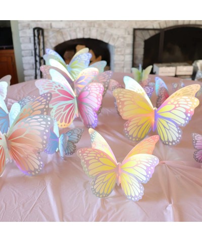 36pcs/18 Pairs Silver Butterfly Table Centerpiece for Birthday Party cute Decorations Butterfly Table Toppers Centerpieces ae...