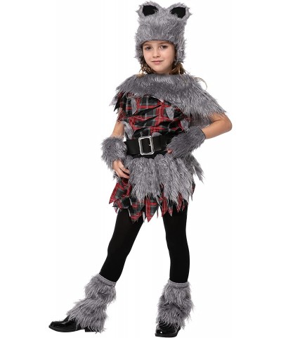 Cute Styled Kids Werewolf Costume for Small to X-Large Girl $42.29 Kids' Costumes