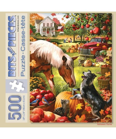 500 Piece Jigsaw Puzzle for Adults- ‘Autumn Farm’ - 500 pc Large Piece Jigsaw Puzzle by Artist Larry Jones - 18” x 24” $16.76...