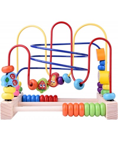 Wooden Baby Beads Maze Toys Toddlers Roller Coaster Game Cubes Educational Around Circle Bead Skill Improvement Wood Toy Slid...