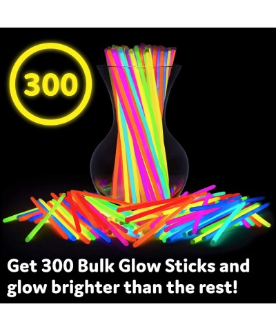 Glow Sticks Party Supplies 300pk - 8 Inch Glow in The Dark Light Up Sticks Party Favors Glow Party Decorations Neon Party Glo...