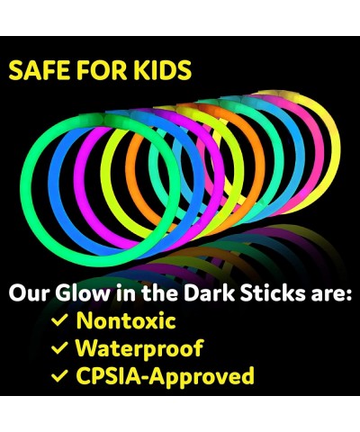 Glow Sticks Party Supplies 300pk - 8 Inch Glow in The Dark Light Up Sticks Party Favors Glow Party Decorations Neon Party Glo...