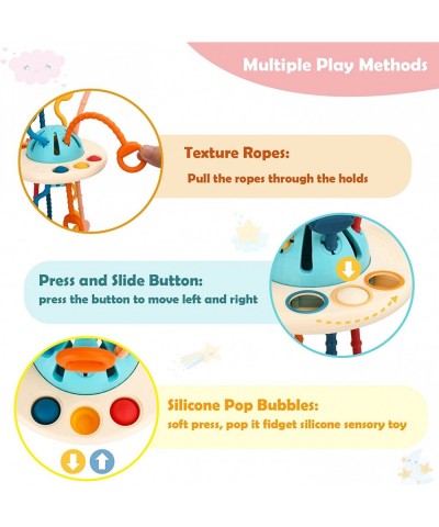 Baby Montessori Toys Sensory Toys for Babies 18M+ Activity Toys for Toddlers Silicone Pull String Travel Toy Fine Motor Skill...