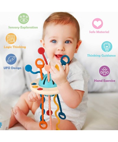 Baby Montessori Toys Sensory Toys for Babies 18M+ Activity Toys for Toddlers Silicone Pull String Travel Toy Fine Motor Skill...