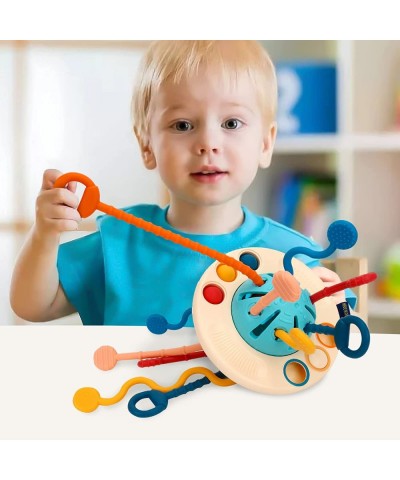 Baby Montessori Toys Sensory Toys for Babies 18M+ Activity Toys for Toddlers Silicone Pull String Travel Toy Fine Motor Skill...