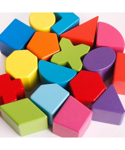 Shape Sorter Toy My First Wooden 12 Building Blocks Geometry Learning Matching Sorting Gifts Didactic Classic Toys for Toddle...