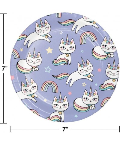 Sassy Caticorn Birthday Party Pack – Includes 7” Paper Plates & Beverage Napkins Plus 24 Birthday Candles – Serves 16 $23.29 ...