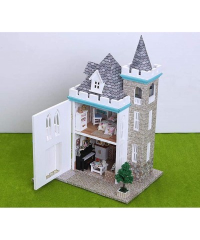 DIY Miniature and Furniture Dollhouse Kit Mini 3D Wooden Doll House Craft Model British Style with Dust Proof Cover and Music...