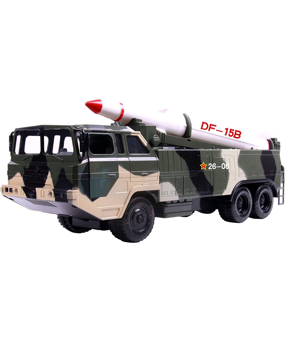 Military Missile Transport Army Truck Anti Aircraft Long Range Single Missile Jungle Camouflage Toy Truck $45.15 Kids' Play T...