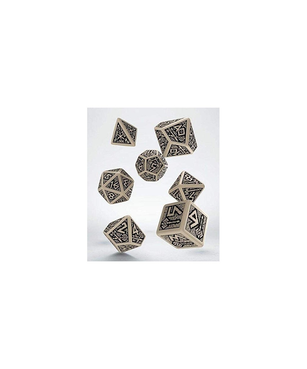 Dwarven Gray & Black RPG Ornamented Dice Set 7 Polyhedral Pieces $28.30 Game Accessories