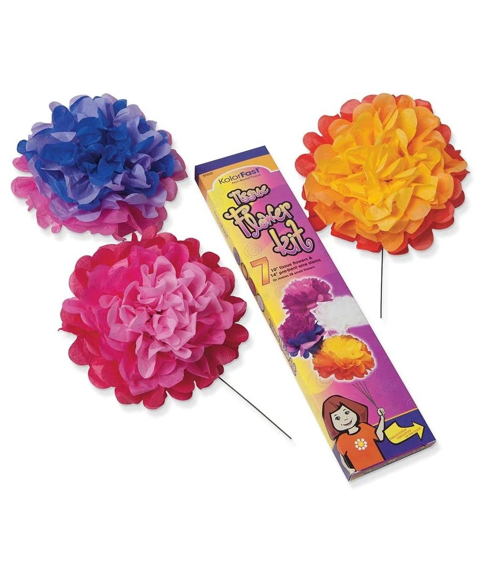 0059600 - TISSUE PAPER FLOWER KIT 10" 7 PER KIT ASSORTED COLORS $40.09 Craft Kits