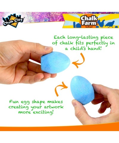 Regal Games Sidewalk Glitter Egg Chalk 6 Count Chalk Non-Toxic Washable Art Set $17.58 Kids' Drawing & Painting Supplies