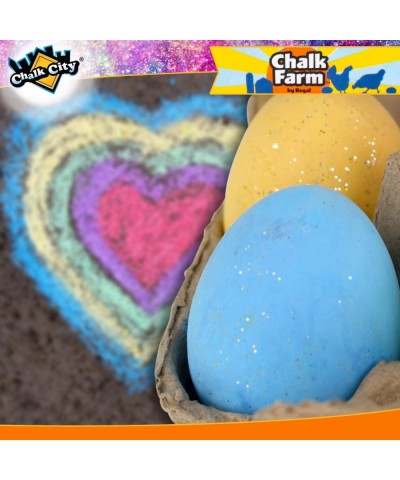 Regal Games Sidewalk Glitter Egg Chalk 6 Count Chalk Non-Toxic Washable Art Set $17.58 Kids' Drawing & Painting Supplies