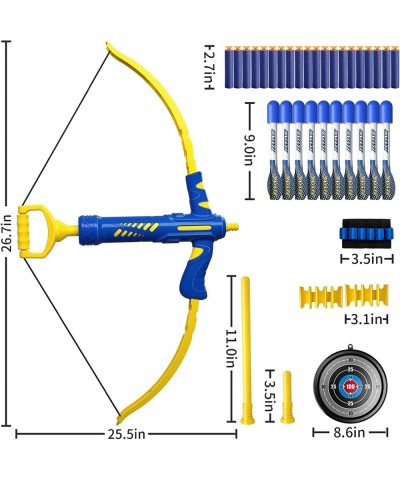 Bow and Arrow Set for Kids 8-12 Kids Foam Bow Arrow Archery Set - Shoots Over 120 Feet Includes 10 Arrows 2 Quiver 20 Foam Da...