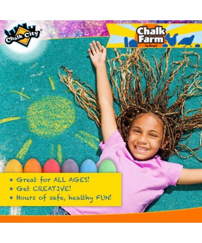 Regal Games Sidewalk Glitter Egg Chalk 6 Count Chalk Non-Toxic Washable Art Set $17.58 Kids' Drawing & Painting Supplies