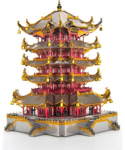 Yellow Crane Tower 3D Metal Model Kits DIY Assemble Puzzle Laser Cut Jigsaw Toy J058 $90.32 3-D Puzzles