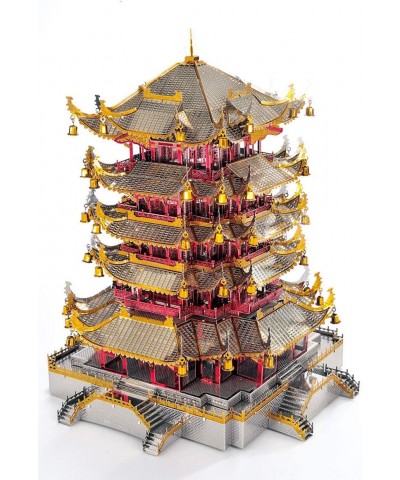 Yellow Crane Tower 3D Metal Model Kits DIY Assemble Puzzle Laser Cut Jigsaw Toy J058 $90.32 3-D Puzzles