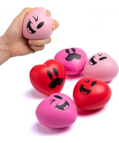 15 Pcs Heart Stress Balls Smile Face Squeeze Stress Relief Heart Shaped Stress Ball for Kids and Adults Party Favors Valentin...