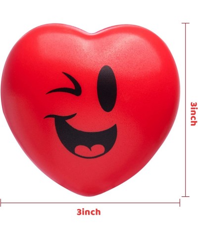 15 Pcs Heart Stress Balls Smile Face Squeeze Stress Relief Heart Shaped Stress Ball for Kids and Adults Party Favors Valentin...