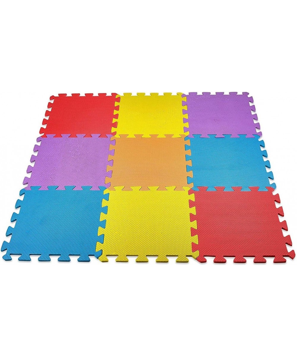 CREATIVE TIME Floor Mat 10-Tile Multi-Color Exercise Mat Solid Foam EVA Playmat Kids Safety Assorted Soft Colors $31.83 Puzzl...