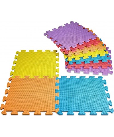 CREATIVE TIME Floor Mat 10-Tile Multi-Color Exercise Mat Solid Foam EVA Playmat Kids Safety Assorted Soft Colors $31.83 Puzzl...