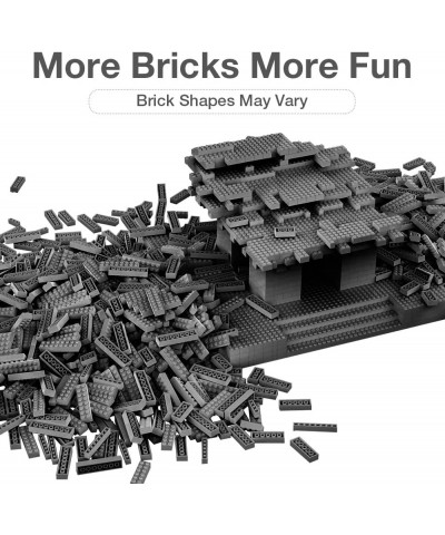 Building Bricks 1500 PCS Basic Building Blocks Compatible with All Major Brands (Dark Grey) $48.96 Toy Building Sets