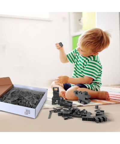 Building Bricks 1500 PCS Basic Building Blocks Compatible with All Major Brands (Dark Grey) $48.96 Toy Building Sets