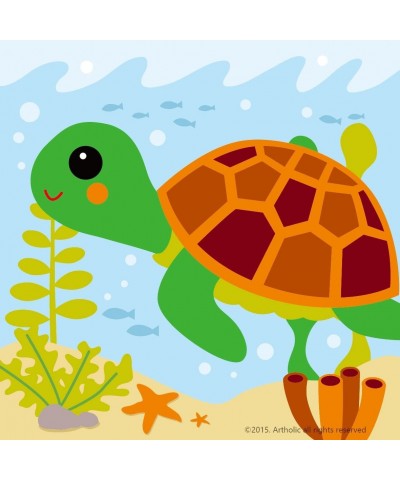 Diy oil painting paint by number kits for kids - Little turtle 8"X 8". $16.47 Craft Kits