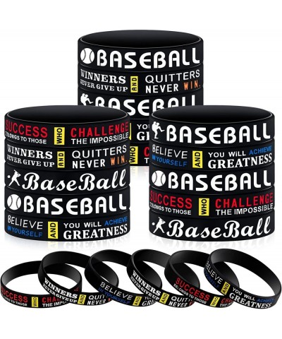 36 Pcs Baseball Motivational Silicone Wristband Baseball Bracelets Baseball Party Favors Baseball Gifts Sports Prizes Birthda...