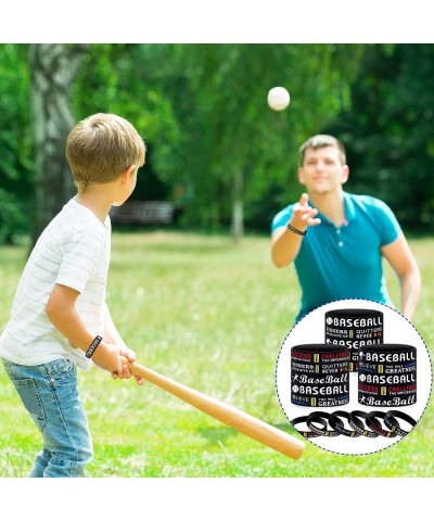 36 Pcs Baseball Motivational Silicone Wristband Baseball Bracelets Baseball Party Favors Baseball Gifts Sports Prizes Birthda...