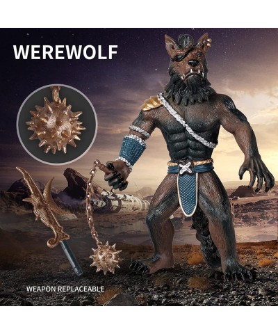 Werewolf Soldier Statue Figure with 2 Weapons Fantasy Model Toy - 19.5 Centimeters/7.7 Inches $29.70 Action Figures