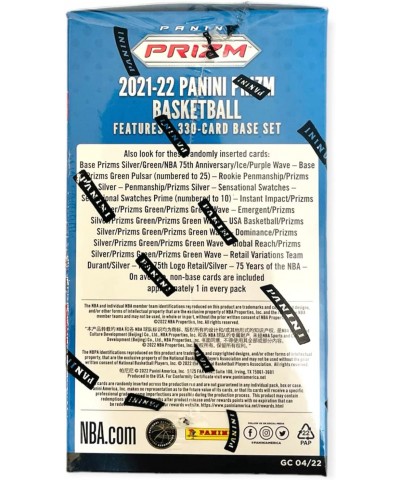 2021/22 Prizm Basketball Factory Sealed Blaster Box - 6 Packs - 24 Total Trading Cards $69.38 Trading Cards & Accessories