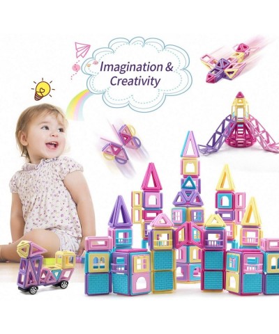 Magnetic Blocks 124 Pcs Mini Castle Building Tiles STEM Educational Construction Toys for Kids Age 4 5 6 7 8 9 Years Old Girl...